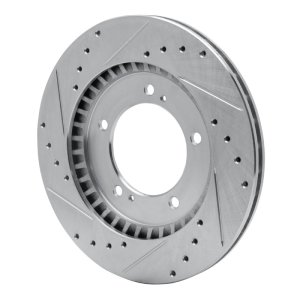 Chevrolet Tracker Brake Rotor (1) - Front Right - R1 Concepts - Drilled & Slotted - Silver - `99-`08